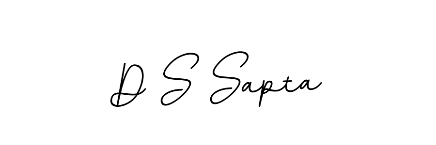 Design your own signature with our free online signature maker. With this signature software, you can create a handwritten (BallpointsItalic-DORy9) signature for name D S Sapta. D S Sapta signature style 11 images and pictures png