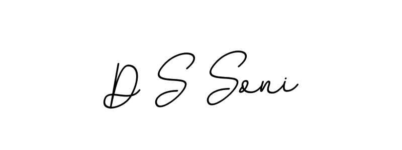 How to make D S Soni name signature. Use BallpointsItalic-DORy9 style for creating short signs online. This is the latest handwritten sign. D S Soni signature style 11 images and pictures png