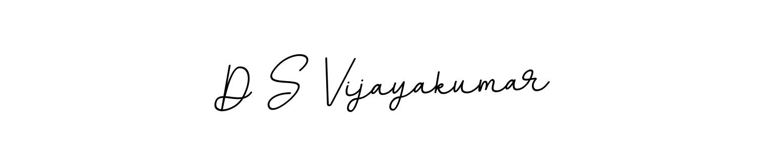 Design your own signature with our free online signature maker. With this signature software, you can create a handwritten (BallpointsItalic-DORy9) signature for name D S Vijayakumar. D S Vijayakumar signature style 11 images and pictures png
