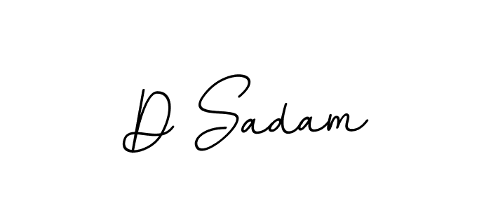 Make a beautiful signature design for name D Sadam. With this signature (BallpointsItalic-DORy9) style, you can create a handwritten signature for free. D Sadam signature style 11 images and pictures png