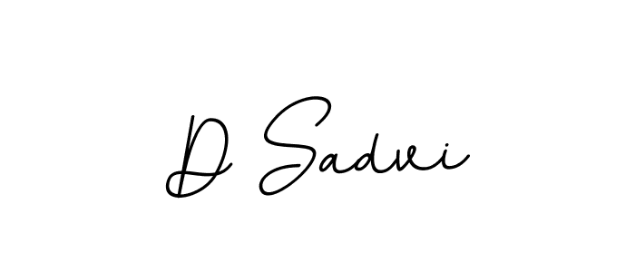 Use a signature maker to create a handwritten signature online. With this signature software, you can design (BallpointsItalic-DORy9) your own signature for name D Sadvi. D Sadvi signature style 11 images and pictures png