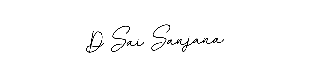 How to make D Sai Sanjana name signature. Use BallpointsItalic-DORy9 style for creating short signs online. This is the latest handwritten sign. D Sai Sanjana signature style 11 images and pictures png