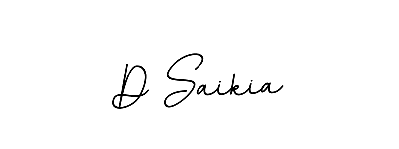 Use a signature maker to create a handwritten signature online. With this signature software, you can design (BallpointsItalic-DORy9) your own signature for name D Saikia. D Saikia signature style 11 images and pictures png