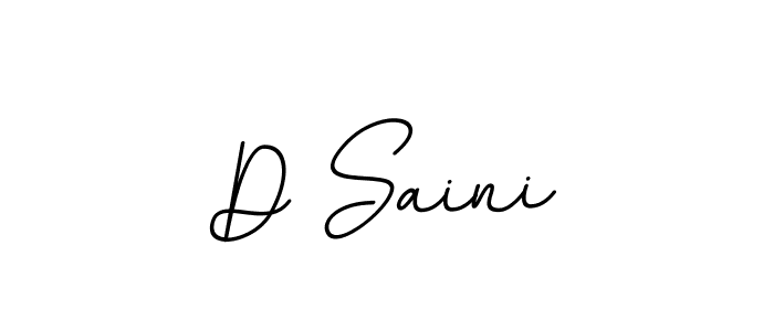 Design your own signature with our free online signature maker. With this signature software, you can create a handwritten (BallpointsItalic-DORy9) signature for name D Saini. D Saini signature style 11 images and pictures png