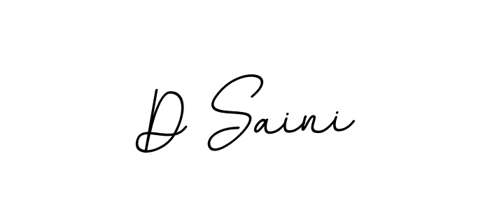 Design your own signature with our free online signature maker. With this signature software, you can create a handwritten (BallpointsItalic-DORy9) signature for name D Saini. D Saini signature style 11 images and pictures png