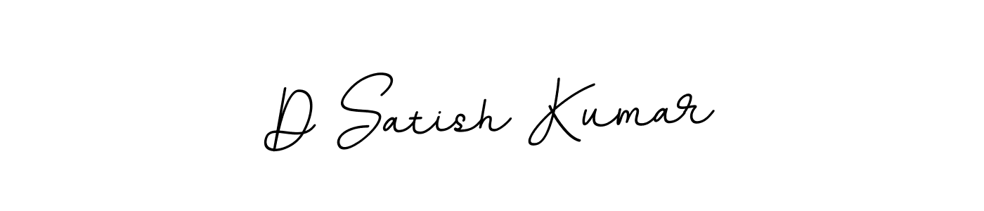 The best way (BallpointsItalic-DORy9) to make a short signature is to pick only two or three words in your name. The name D Satish Kumar include a total of six letters. For converting this name. D Satish Kumar signature style 11 images and pictures png