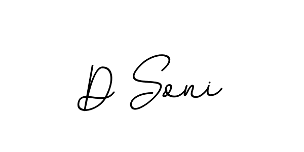 How to make D Soni name signature. Use BallpointsItalic-DORy9 style for creating short signs online. This is the latest handwritten sign. D Soni signature style 11 images and pictures png