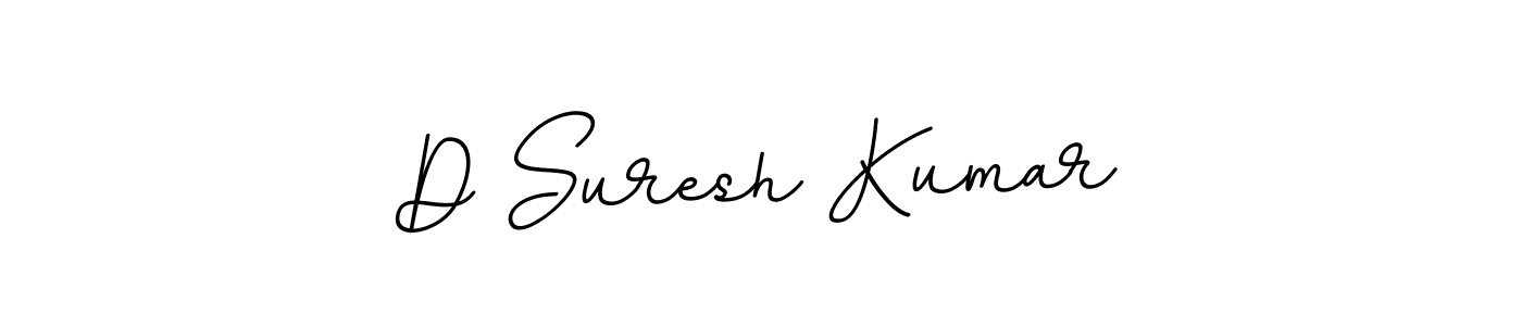 How to make D Suresh Kumar name signature. Use BallpointsItalic-DORy9 style for creating short signs online. This is the latest handwritten sign. D Suresh Kumar signature style 11 images and pictures png