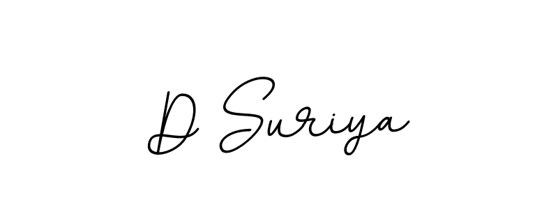 You should practise on your own different ways (BallpointsItalic-DORy9) to write your name (D Suriya) in signature. don't let someone else do it for you. D Suriya signature style 11 images and pictures png