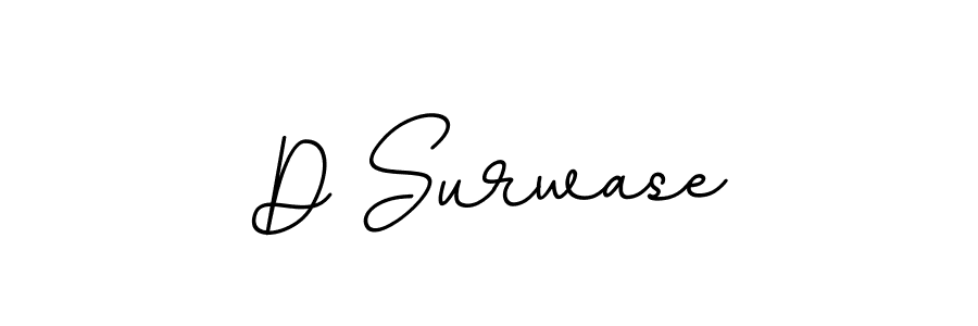 Use a signature maker to create a handwritten signature online. With this signature software, you can design (BallpointsItalic-DORy9) your own signature for name D Surwase. D Surwase signature style 11 images and pictures png
