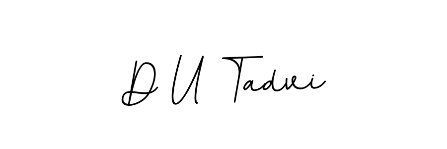 How to make D U Tadvi signature? BallpointsItalic-DORy9 is a professional autograph style. Create handwritten signature for D U Tadvi name. D U Tadvi signature style 11 images and pictures png