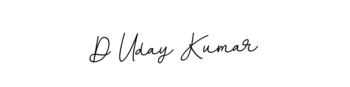 Use a signature maker to create a handwritten signature online. With this signature software, you can design (BallpointsItalic-DORy9) your own signature for name D Uday Kumar. D Uday Kumar signature style 11 images and pictures png