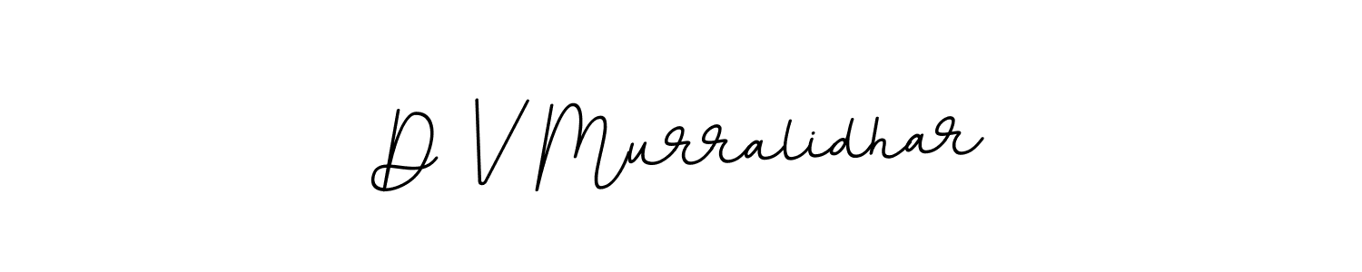 Create a beautiful signature design for name D V Murralidhar. With this signature (BallpointsItalic-DORy9) fonts, you can make a handwritten signature for free. D V Murralidhar signature style 11 images and pictures png