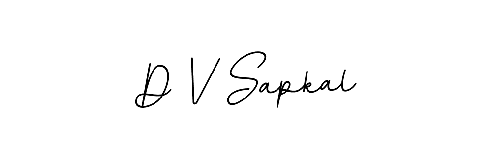 Design your own signature with our free online signature maker. With this signature software, you can create a handwritten (BallpointsItalic-DORy9) signature for name D V Sapkal. D V Sapkal signature style 11 images and pictures png