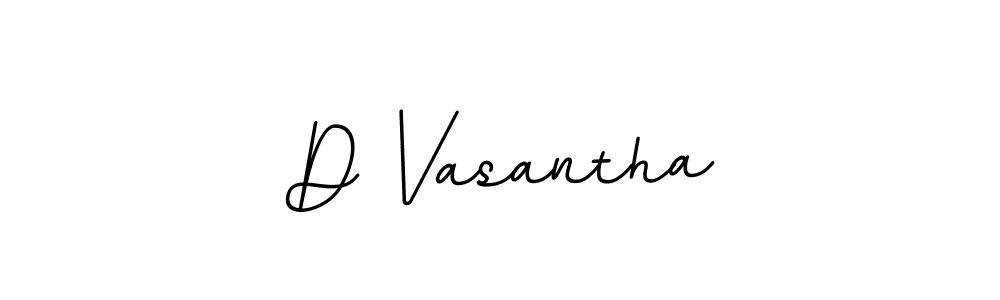 Use a signature maker to create a handwritten signature online. With this signature software, you can design (BallpointsItalic-DORy9) your own signature for name D Vasantha. D Vasantha signature style 11 images and pictures png