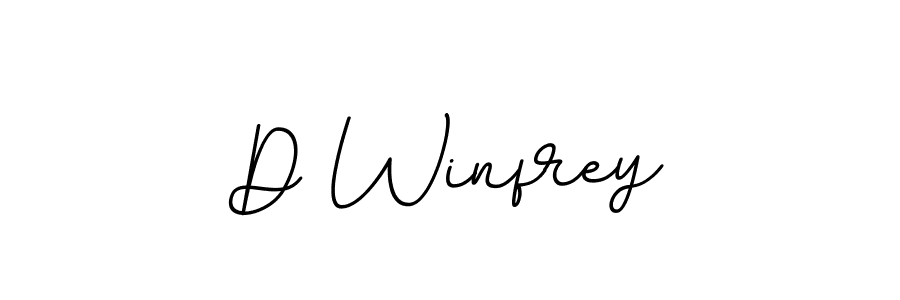 Design your own signature with our free online signature maker. With this signature software, you can create a handwritten (BallpointsItalic-DORy9) signature for name D Winfrey. D Winfrey signature style 11 images and pictures png