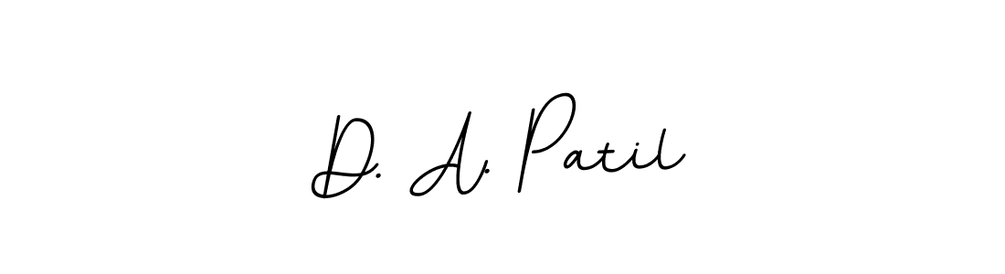 Use a signature maker to create a handwritten signature online. With this signature software, you can design (BallpointsItalic-DORy9) your own signature for name D. A. Patil. D. A. Patil signature style 11 images and pictures png