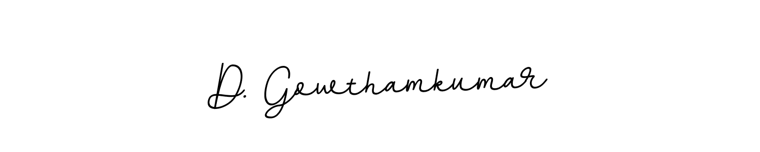 Create a beautiful signature design for name D. Gowthamkumar. With this signature (BallpointsItalic-DORy9) fonts, you can make a handwritten signature for free. D. Gowthamkumar signature style 11 images and pictures png