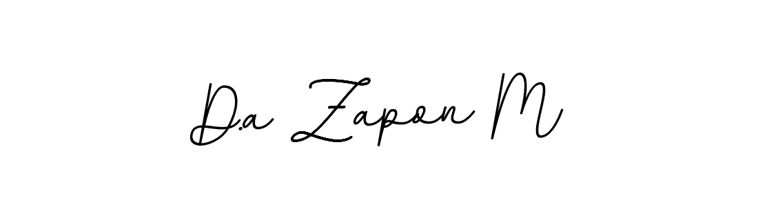 D.a Zapon M stylish signature style. Best Handwritten Sign (BallpointsItalic-DORy9) for my name. Handwritten Signature Collection Ideas for my name D.a Zapon M. D.a Zapon M signature style 11 images and pictures png