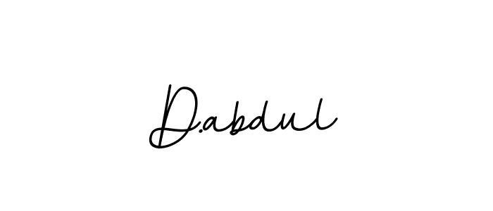Use a signature maker to create a handwritten signature online. With this signature software, you can design (BallpointsItalic-DORy9) your own signature for name D.abdul. D.abdul signature style 11 images and pictures png