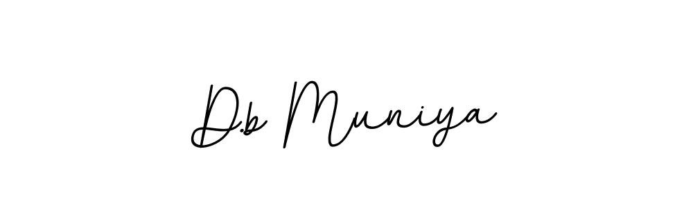 Use a signature maker to create a handwritten signature online. With this signature software, you can design (BallpointsItalic-DORy9) your own signature for name D.b Muniya. D.b Muniya signature style 11 images and pictures png