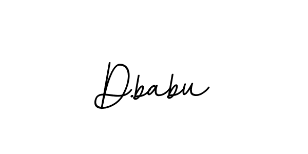 Use a signature maker to create a handwritten signature online. With this signature software, you can design (BallpointsItalic-DORy9) your own signature for name D.babu. D.babu signature style 11 images and pictures png