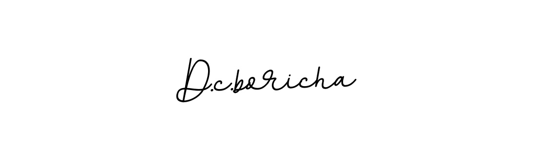 The best way (BallpointsItalic-DORy9) to make a short signature is to pick only two or three words in your name. The name D.c.boricha include a total of six letters. For converting this name. D.c.boricha signature style 11 images and pictures png