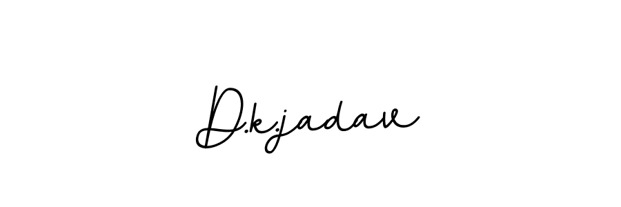 The best way (BallpointsItalic-DORy9) to make a short signature is to pick only two or three words in your name. The name D.k.jadav include a total of six letters. For converting this name. D.k.jadav signature style 11 images and pictures png