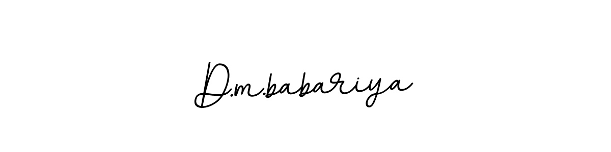 Also we have D.m.babariya name is the best signature style. Create professional handwritten signature collection using BallpointsItalic-DORy9 autograph style. D.m.babariya signature style 11 images and pictures png