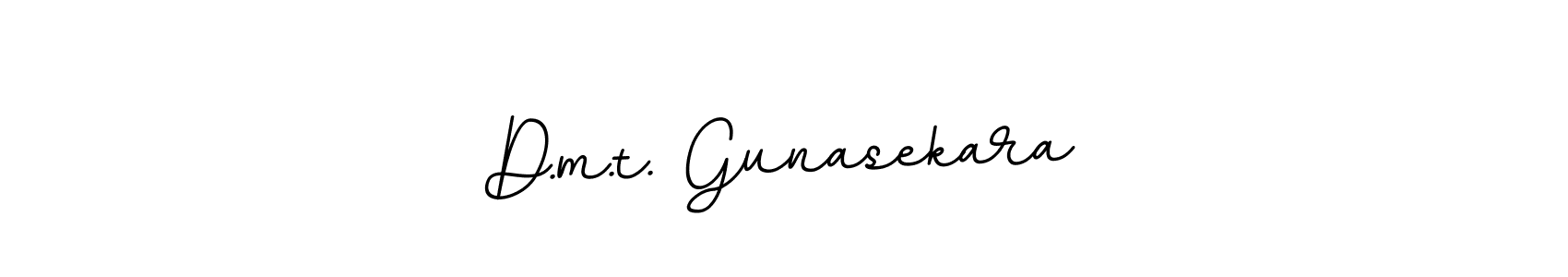 Make a beautiful signature design for name D.m.t. Gunasekara. With this signature (BallpointsItalic-DORy9) style, you can create a handwritten signature for free. D.m.t. Gunasekara signature style 11 images and pictures png