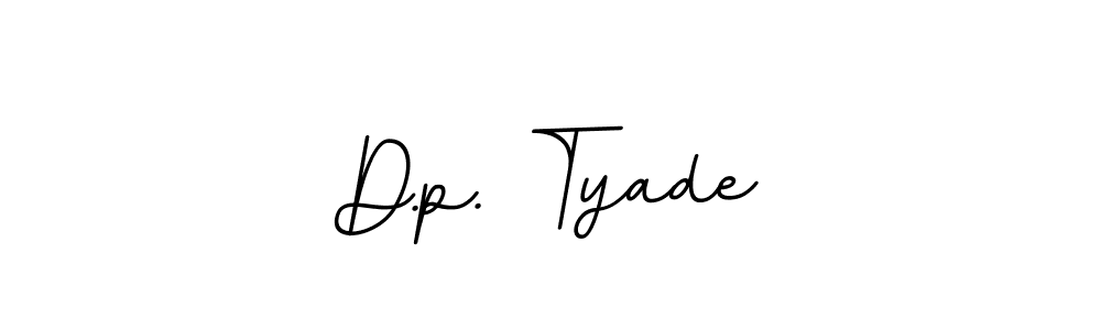 The best way (BallpointsItalic-DORy9) to make a short signature is to pick only two or three words in your name. The name D.p. Tyade include a total of six letters. For converting this name. D.p. Tyade signature style 11 images and pictures png