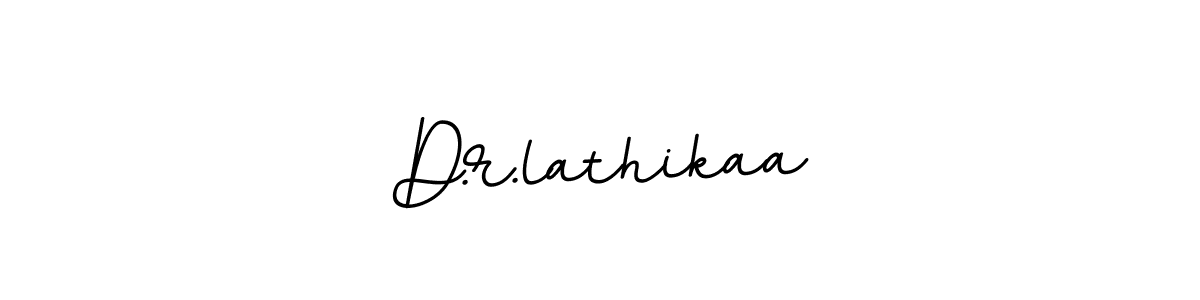 The best way (BallpointsItalic-DORy9) to make a short signature is to pick only two or three words in your name. The name D.r.lathikaa include a total of six letters. For converting this name. D.r.lathikaa signature style 11 images and pictures png