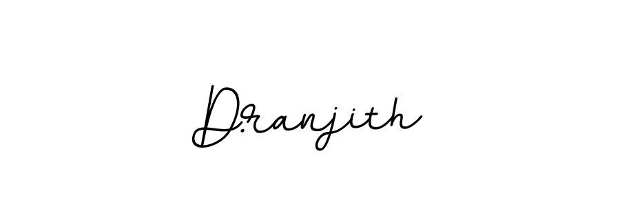 How to make D.ranjith name signature. Use BallpointsItalic-DORy9 style for creating short signs online. This is the latest handwritten sign. D.ranjith signature style 11 images and pictures png