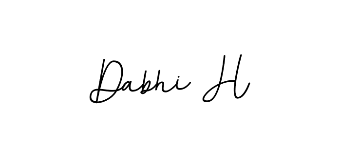 The best way (BallpointsItalic-DORy9) to make a short signature is to pick only two or three words in your name. The name Dabhi H include a total of six letters. For converting this name. Dabhi H signature style 11 images and pictures png