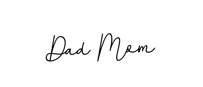 Design your own signature with our free online signature maker. With this signature software, you can create a handwritten (BallpointsItalic-DORy9) signature for name Dad Mom. Dad Mom signature style 11 images and pictures png