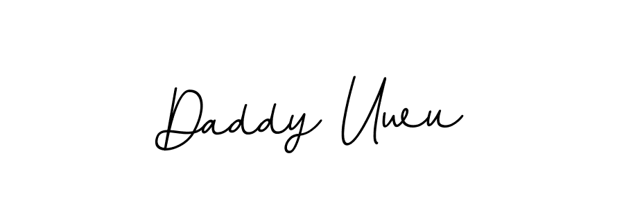 Daddy Uwu stylish signature style. Best Handwritten Sign (BallpointsItalic-DORy9) for my name. Handwritten Signature Collection Ideas for my name Daddy Uwu. Daddy Uwu signature style 11 images and pictures png