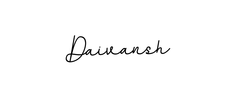 Use a signature maker to create a handwritten signature online. With this signature software, you can design (BallpointsItalic-DORy9) your own signature for name Daivansh. Daivansh signature style 11 images and pictures png