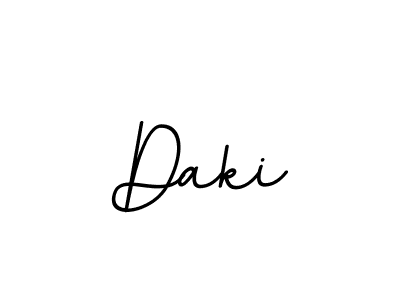 Use a signature maker to create a handwritten signature online. With this signature software, you can design (BallpointsItalic-DORy9) your own signature for name Daki. Daki signature style 11 images and pictures png