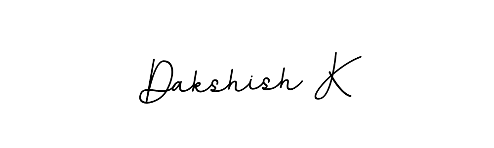 The best way (BallpointsItalic-DORy9) to make a short signature is to pick only two or three words in your name. The name Dakshish K include a total of six letters. For converting this name. Dakshish K signature style 11 images and pictures png