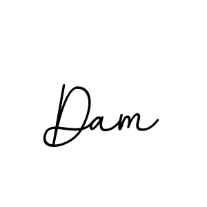 How to make Dam name signature. Use BallpointsItalic-DORy9 style for creating short signs online. This is the latest handwritten sign. Dam signature style 11 images and pictures png