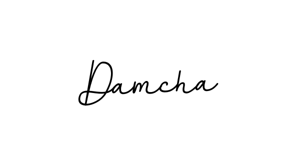 Make a beautiful signature design for name Damcha. With this signature (BallpointsItalic-DORy9) style, you can create a handwritten signature for free. Damcha signature style 11 images and pictures png