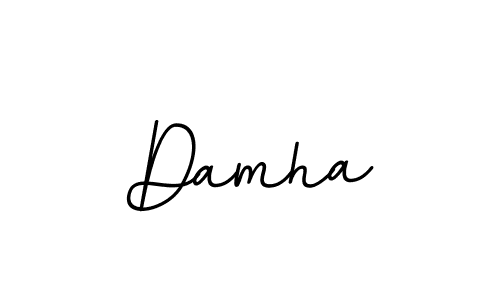 How to make Damha name signature. Use BallpointsItalic-DORy9 style for creating short signs online. This is the latest handwritten sign. Damha signature style 11 images and pictures png