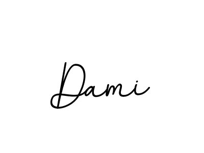 The best way (BallpointsItalic-DORy9) to make a short signature is to pick only two or three words in your name. The name Dami include a total of six letters. For converting this name. Dami signature style 11 images and pictures png