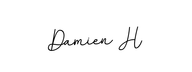 You should practise on your own different ways (BallpointsItalic-DORy9) to write your name (Damien H) in signature. don't let someone else do it for you. Damien H signature style 11 images and pictures png