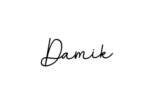 Use a signature maker to create a handwritten signature online. With this signature software, you can design (BallpointsItalic-DORy9) your own signature for name Damik. Damik signature style 11 images and pictures png