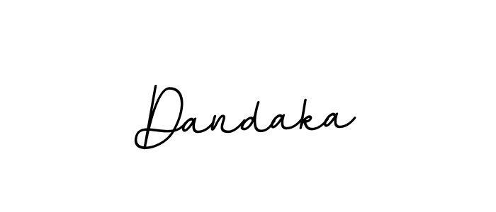 Use a signature maker to create a handwritten signature online. With this signature software, you can design (BallpointsItalic-DORy9) your own signature for name Dandaka. Dandaka signature style 11 images and pictures png