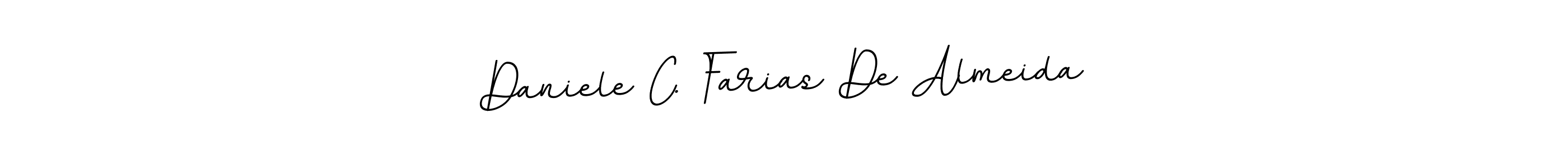 How to make Daniele C. Farias De Almeida name signature. Use BallpointsItalic-DORy9 style for creating short signs online. This is the latest handwritten sign. Daniele C. Farias De Almeida signature style 11 images and pictures png