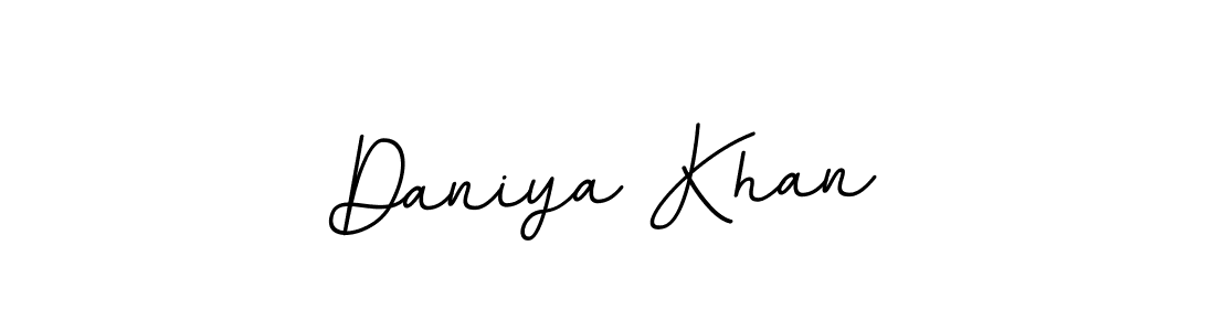 Use a signature maker to create a handwritten signature online. With this signature software, you can design (BallpointsItalic-DORy9) your own signature for name Daniya Khan. Daniya Khan signature style 11 images and pictures png