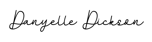 A sleek calligraphic signature for name Danyelle Dickson utilizing BallpointsItalic-DORy9 styling. Great for adding personal signatures to photos and art. Danyelle Dickson signature style 11 images and pictures png