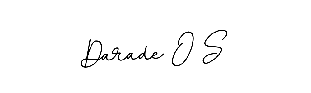 The best way (BallpointsItalic-DORy9) to make a short signature is to pick only two or three words in your name. The name Darade O S include a total of six letters. For converting this name. Darade O S signature style 11 images and pictures png